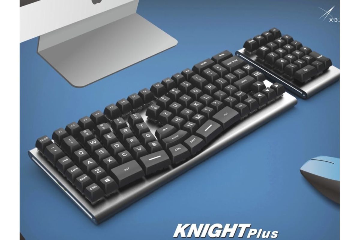 【今までなかったのが不思議】手首や肘に負担をかけない人間工学キー配列のメカニカルキーボード「X-BOWS KNIGHT Plus」のアイキャッチ