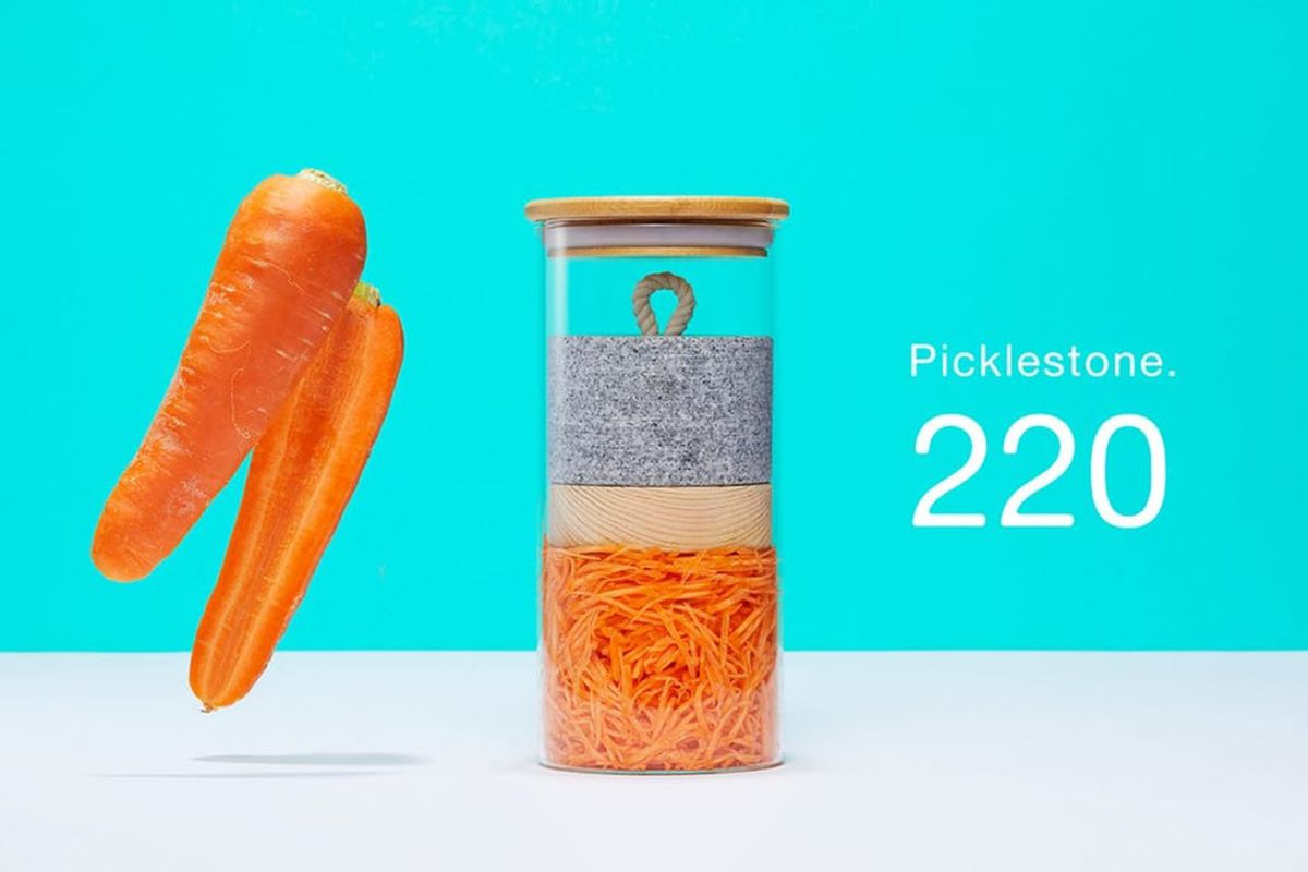 14617【おしゃれが過ぎる】スタイリッシュなのに機能的、たった1日で漬物が食べられる漬物容器「Picklestone」