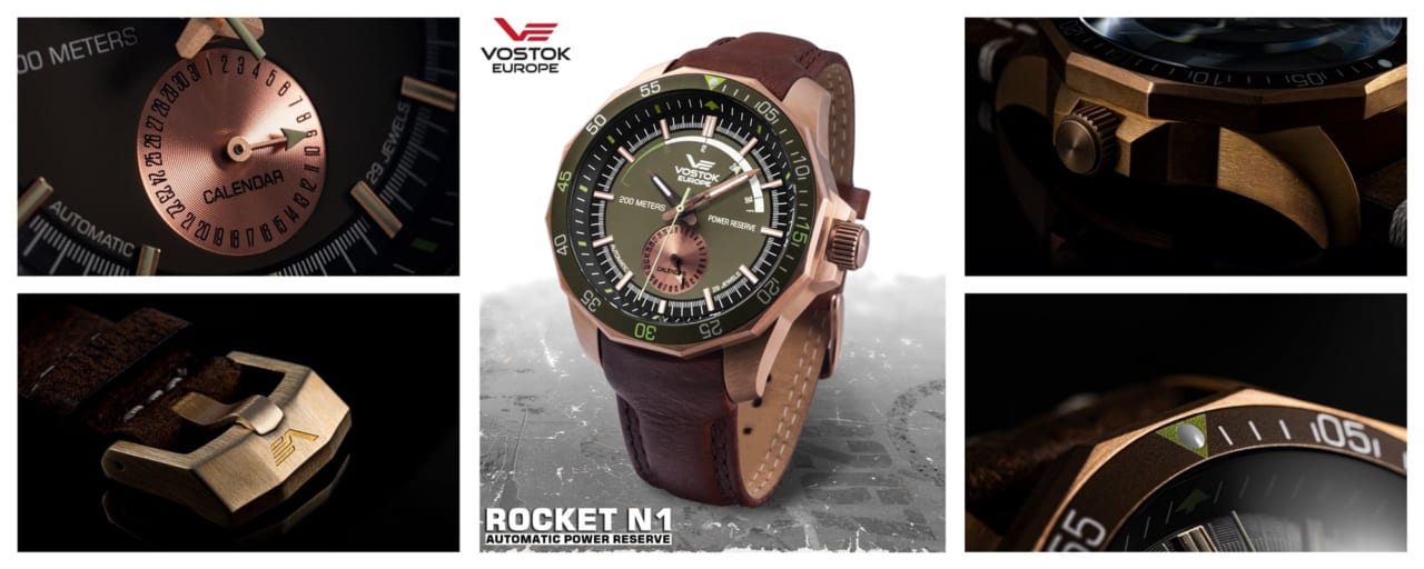 戦う男の心に寄り添うタフな相棒 高い防水性 耐衝撃性であらゆる環境に対応 Vostok Europeのビジネスモデル腕時計 Rocketn1 Power Reserve が日本上陸 男の隠れ家デジタル
