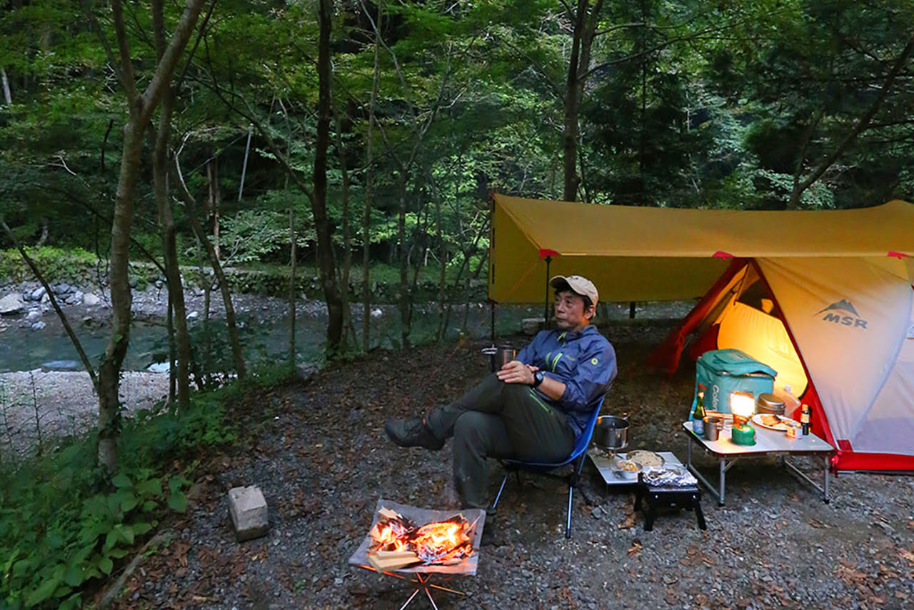 29208Hiking Camp〜東京の奥座敷で満喫する地元の味とたっぷりの自然。｜はじめませんか？ソロキャンプ