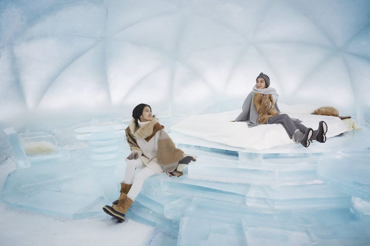 35012天井、壁、机…全てが氷！幻想的な氷の世界へようこそ…「氷のホテル」星野リゾート トマムに期間限定で登場
