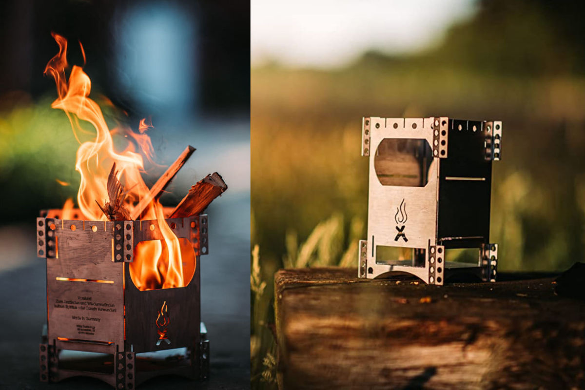 ソロキャンプにおすすめ！ 極薄コンパクトに携帯できる焚き火台「FlexFire」。ほぼ荷物にならず、いつでも焚き火ができる優れもののアイキャッチ