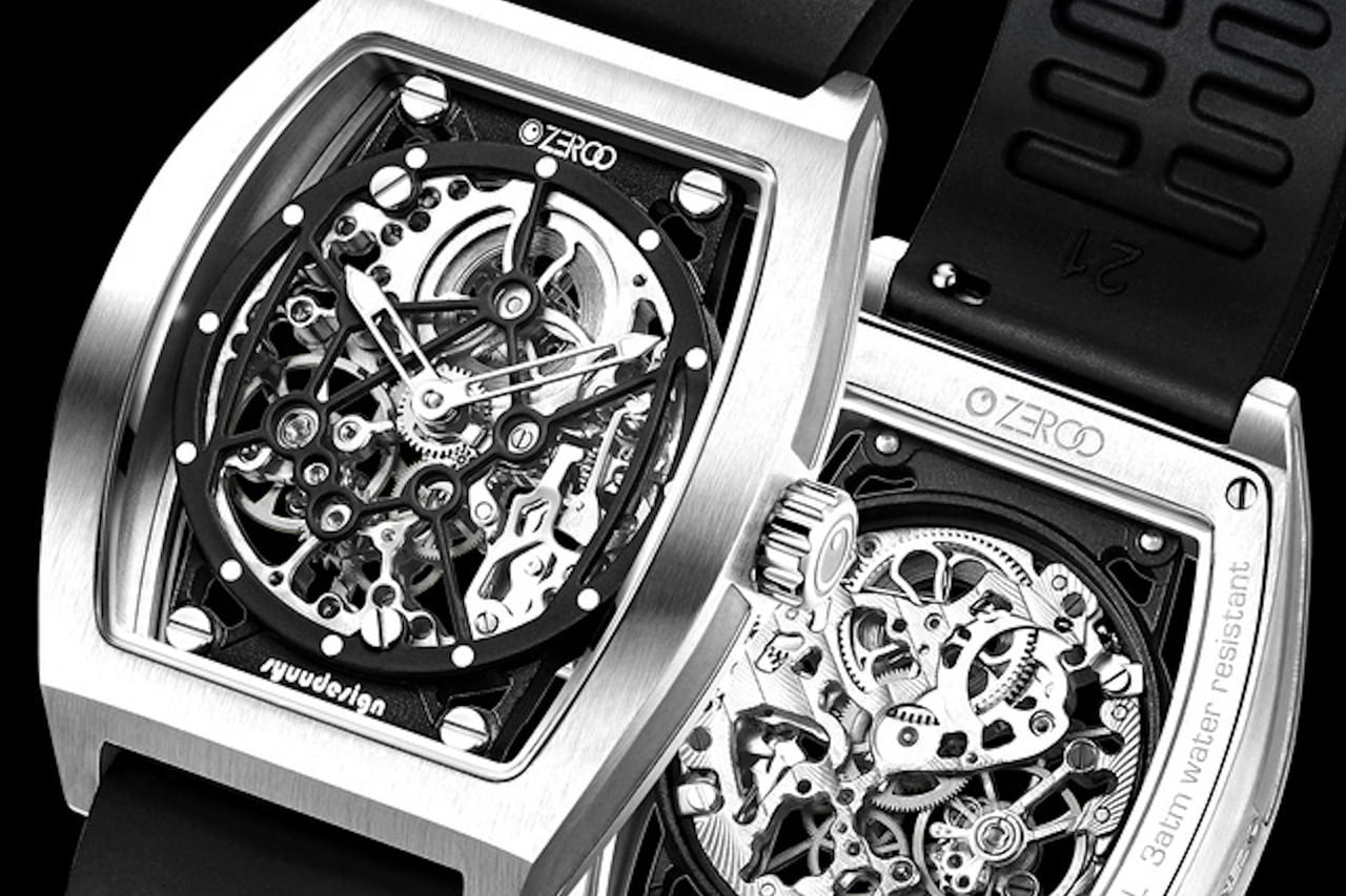 薄い＝美しい。厚さ3mm以下の超薄型ムーブメントを使ったスケルトンメカニカル手巻腕時計「ZEROO THE AURIGA」のアイキャッチ