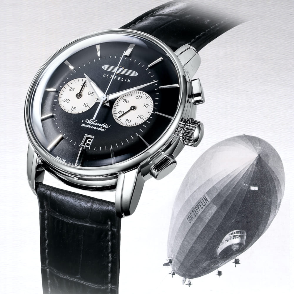 世代を問わず愛される時計ブランドのツェッペリンは、シンプルなデザインが光る。