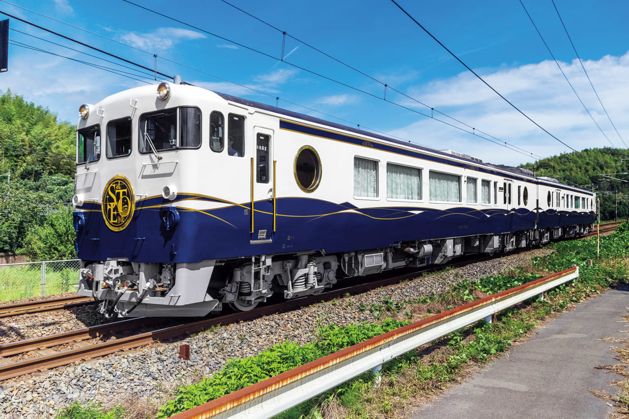 61004「et SETO ra」カラーは海と波をイメージ｜瀬戸内の観光列車