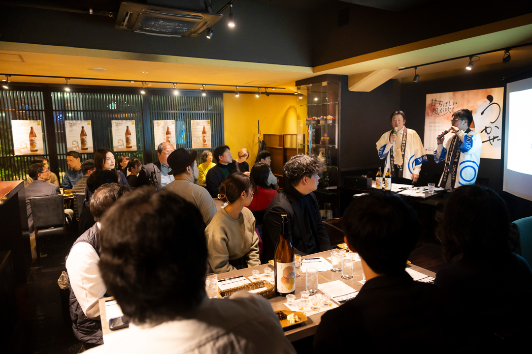 100924濵田酒造 本格麦焼酎「うかぜ」と鹿児島料理に盛り上がる夜